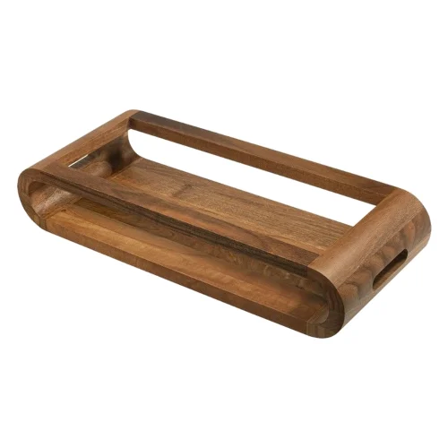 Artelegno Vasd Dwustronna taca z drewna orzechowego 15 x 37 cm