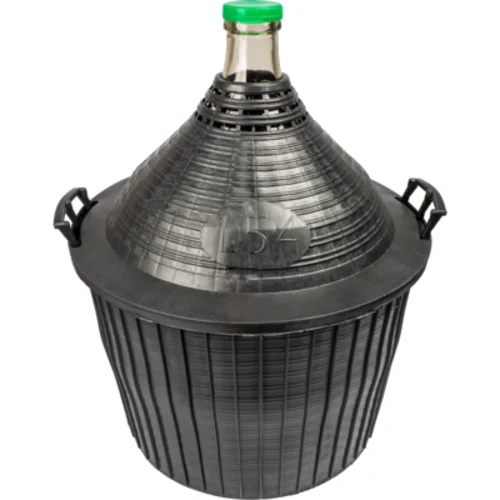Balon do wina 54 l w koszu plastikowym