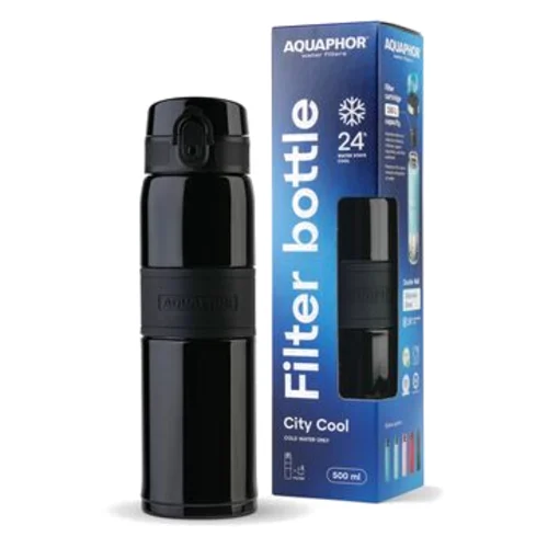 Butelka termiczna filtrująca City Cool 500 ml czarna