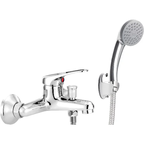 Deante Lobo BYU_011M Bateria wannowa ścienna z zestawem prysznicowym Chrom