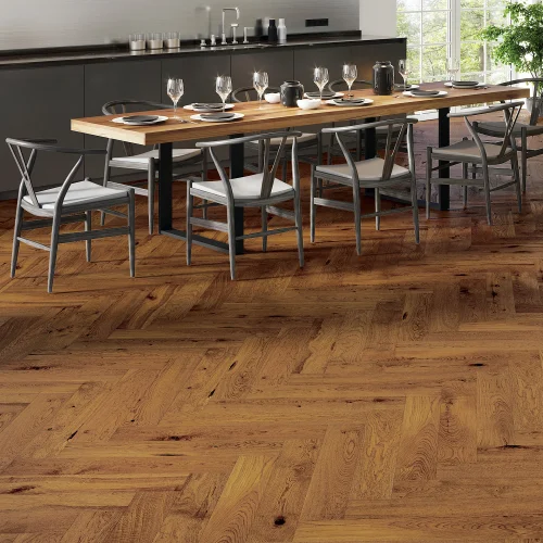 DESKA BARLINECKA BROWN SUGAR JODEŁKA KLASYCZNA 130 LAKIER MAT 1-LAMELOWY 14x130x725 mm