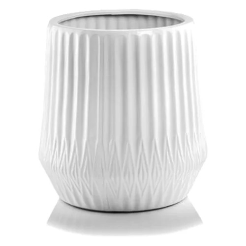 Donica ceramiczna biała Ø28 x 38 cm