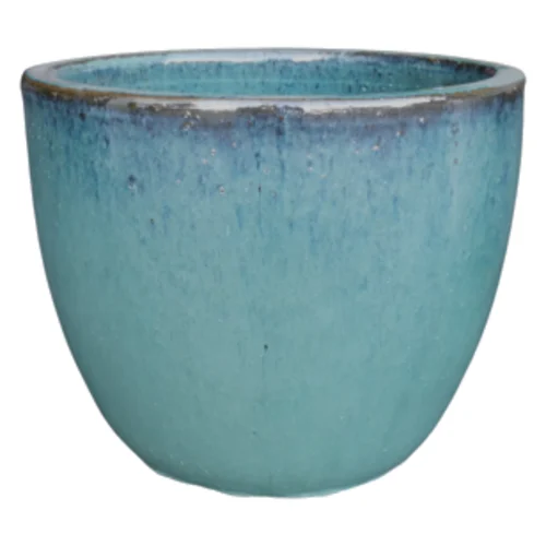 Donica mrozoodporna Glazed Egg Pot Celadon 30 x 26 cm niebieski
