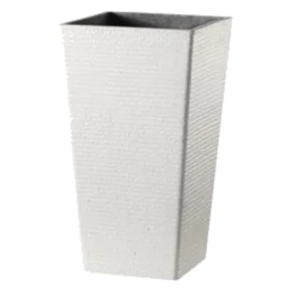 Donica plastikowa 1002 wym. 26 x 26 cm ecru