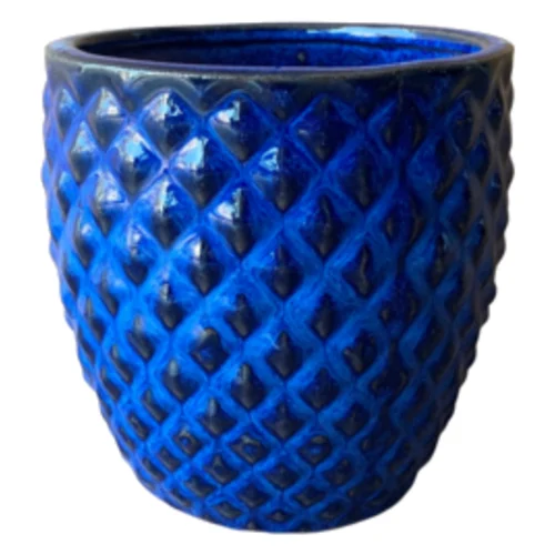 Donica szkliwiona Blue Porto L 34 cm