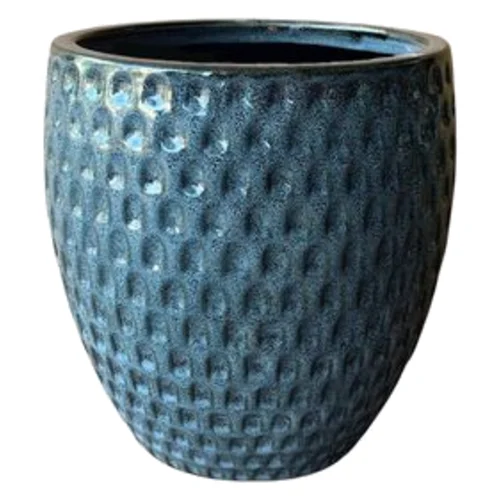 Donica szkliwiona Dark Grey Azurro M 26 cm