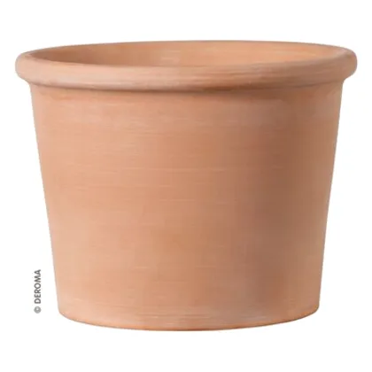 Doniczka ceramiczna Cilindro Bordato Primitivo 38 cm ceglana