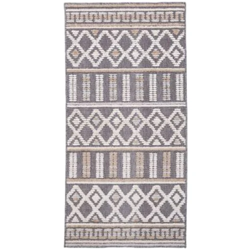 Dywan Nepal 80 x 153 cm geometria antracytowy