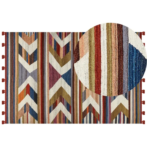 Dywan wełniany kilim 200 x 300 cm wielokolorowy mrgashat