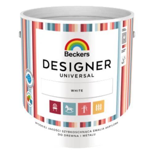 Emalia akrylowa Beckers Designer Universal White 2,5 l