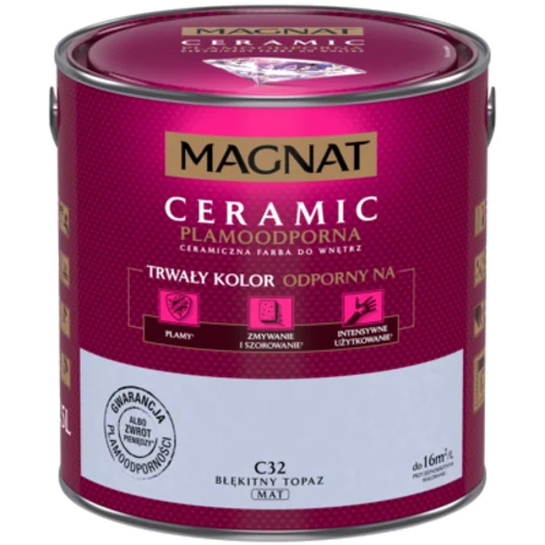 Farba ceramiczna błękitny topaz C32 2,5 l Magnat