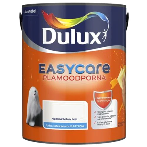 Farba lateksowa EasyCare Plamoodporna Nieskazitelna Biel 5 l Dulux