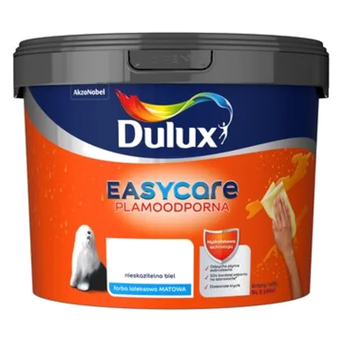 Farba lateksowa EasyCare Plamoodporna Nieskazitelna Biel 9 l Dulux