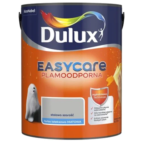 Farba lateksowa EasyCare Plamoodporna Stalowa Szarość 5 l Dulux