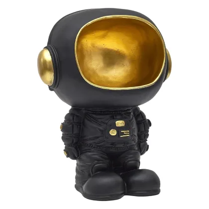 Figurka astronauta z funkcją przechowywania czarna/złota