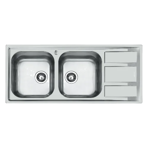 FOSTER 1972062 FM SINK 1160x500 2 LH/B+DR - Zlewozmywak lewy dwukomorowy z ociekaczem