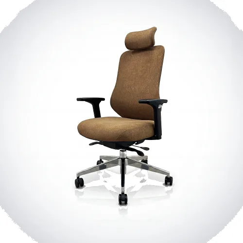 Fotel biurowy ergonomiczny brązowy: AXIS
