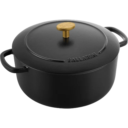 Garnek żeliwny okrągły Ballarini Bellamonte - 3 ltr, Czarny