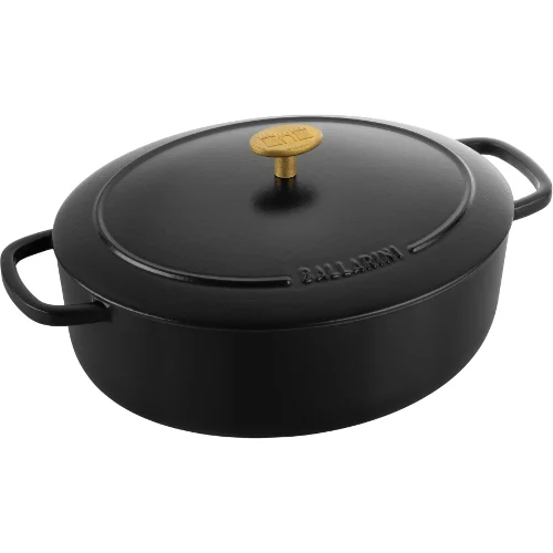 Garnek żeliwny owalny Ballarini Bellamonte - 4.5 ltr, Czarny