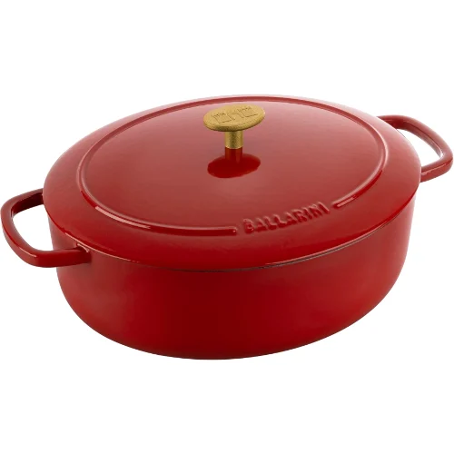 Garnek żeliwny owalny Ballarini Bellamonte - 4.5 ltr, Czerwony