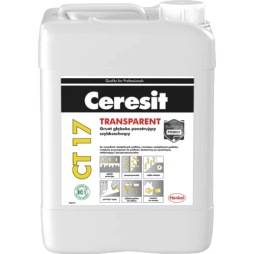 Głęboko penetrujący grunt bezrozpuszczalnikowy CT 17 transparent 10 l Ceresit
