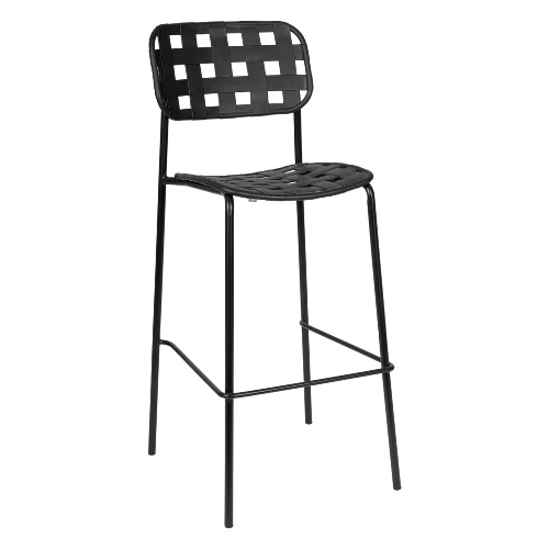 Hoker ogrodowy CLOVER czarny 52x45 stalowe Bizzotto