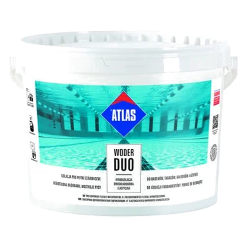 Hydroizolacja dwuskładnikowa WODER DUO elastyczna komplet 16 kg Atlas