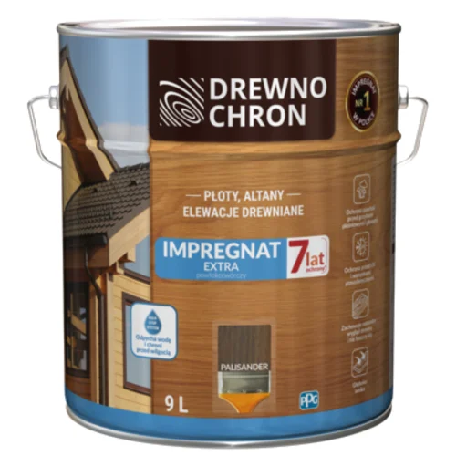 Impregnat EXTRA powłokotwórczy palisander 9 l Drewnochron