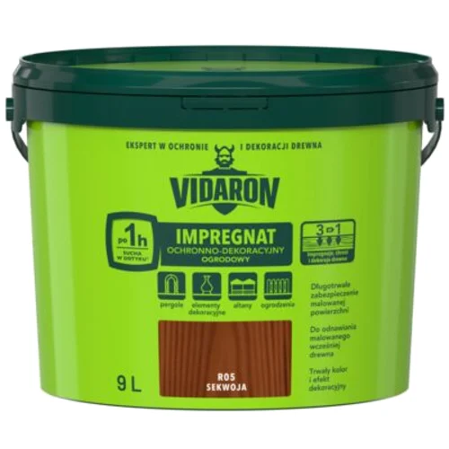 Impregnat Ochronno-Dekoracyjny Ogrodowy R05 Sekwoja 9l VIDARON
