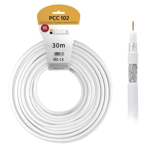 Kabel koncentryczny RG6U 30 m libox PCC102-30