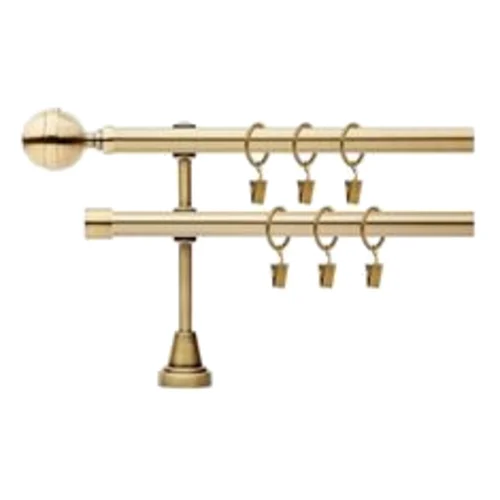 Karnisz podwójny Kula Lux 19 mm 200 cm antyk