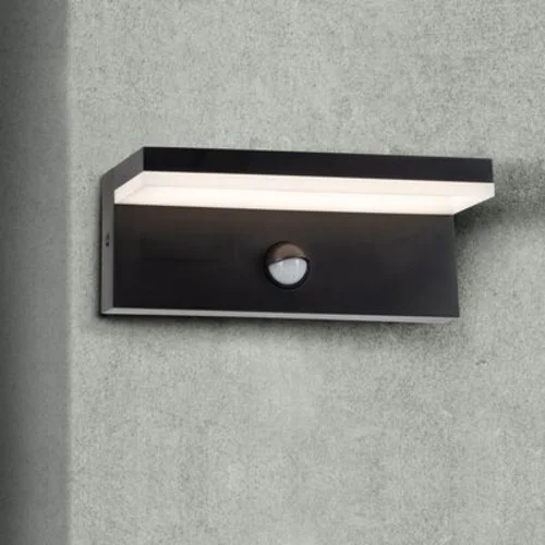 Kinkiet zewnętrzny LED TESA Q PIR 4000 K czarny POLUX