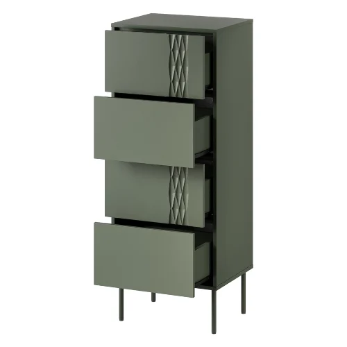 Komoda z szufladami zielona mat 50 cm Aurelia