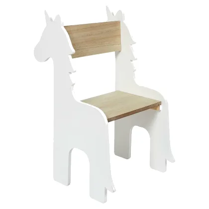 Krzesło dziecięce unicorn białe/naturalne