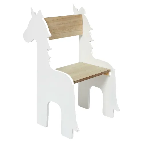 Krzesło dziecięce unicorn białe/naturalne