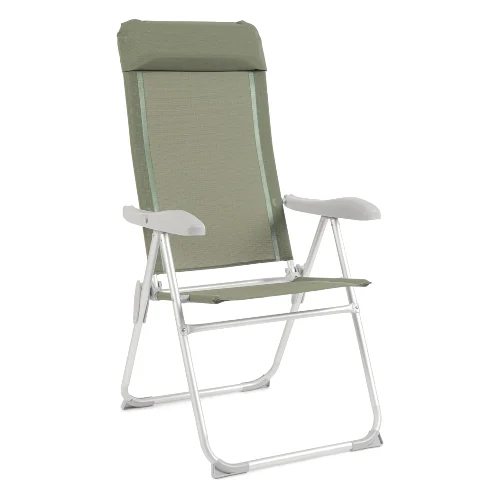 Krzesło kempingowe składane CAYO oliwkowy 57x65 z anodowanego aluminium Bizzotto