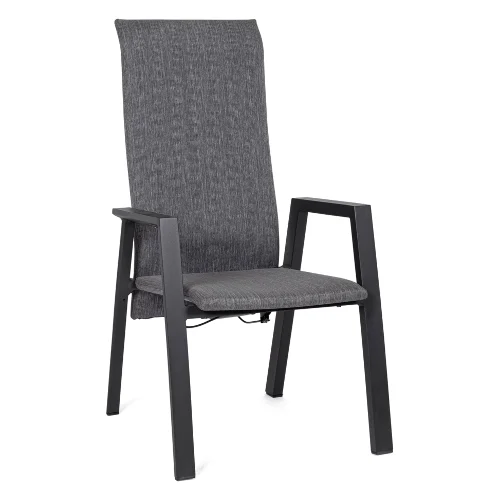 Krzesło ogrodowe ETHAN antracyt 59.5x72 aluminiowe Bizzotto