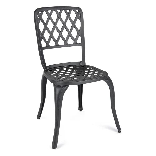 Krzesło ogrodowe FAENZA ciemno-szary 44x46 ze stopu aluminium Bizzotto
