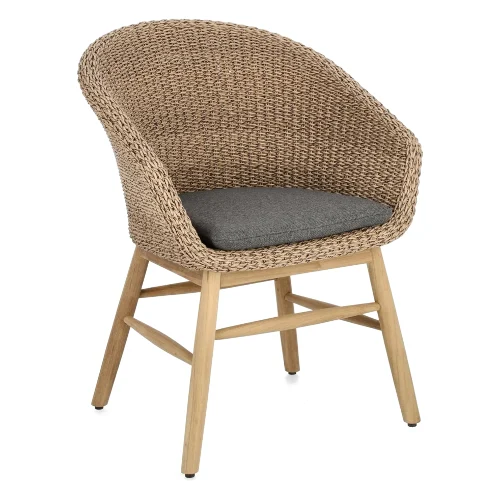 Krzesło ogrodowe GENESIS 62x57 aluminium teak Bizzotto