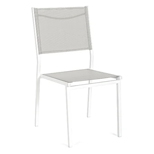 Krzesło ogrodowe HILDE białe 46x57 aluminiowe Bizzotto