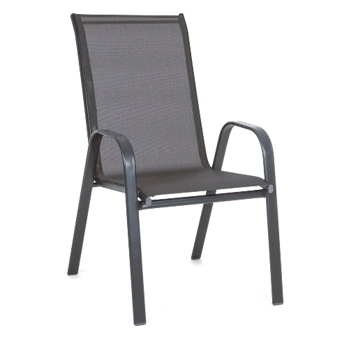 Krzesło ogrodowe MARTINEZ antracytowe 56x65 stalowe Bizzotto