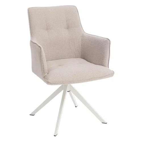 Krzesło ogrodowe SKAGEN białe 61x62 aluminiowe obrotowe Bizzotto