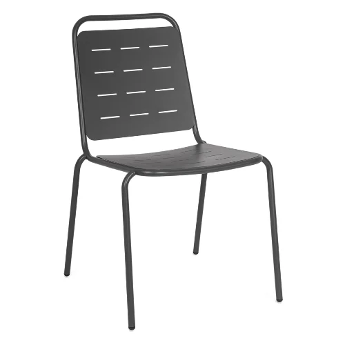 Krzesło ogrodowe YARA antracytowe 50x57.5 stalowe Bizzotto