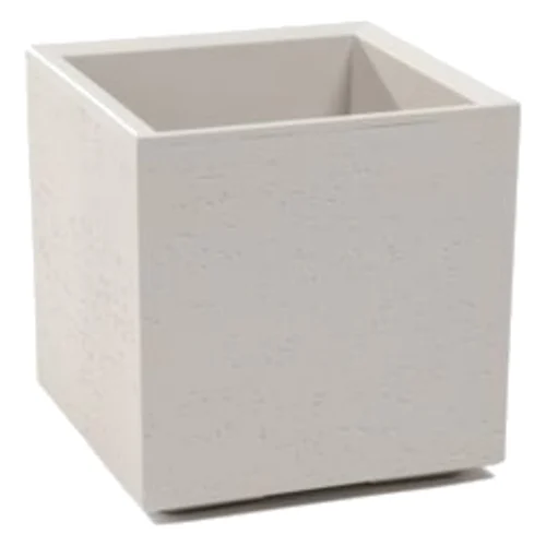 Kwietnik Karo 30 x 30 x 30 cm beton recycled beżowy