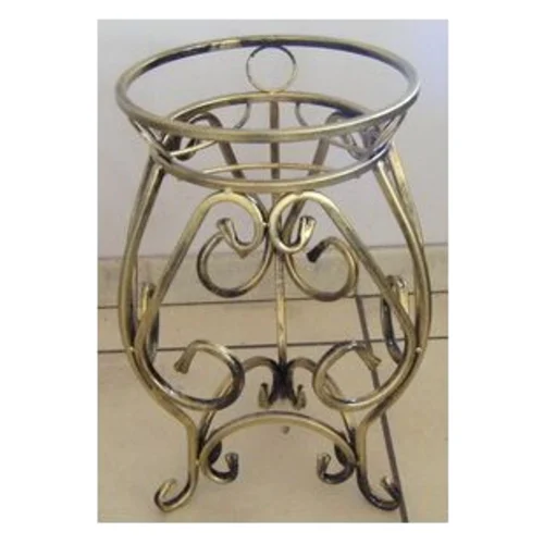 Kwietnik metalowy 50 cm złota patyna