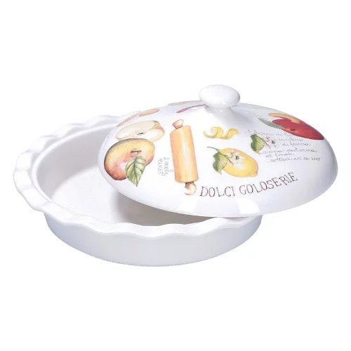 La Porcellana Bianca Goloserie Patera do szarlotki z pokrywką 27 cm