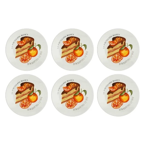 La Porcellana Bianca Goloserie Zestaw 6 talerzy do ciasta 17.5 cm