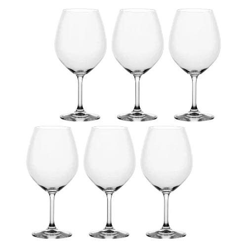 LA PORCELLANA BIANCA NOVELLO Zestaw 6 kieliszków do wina burgundy 710 ml