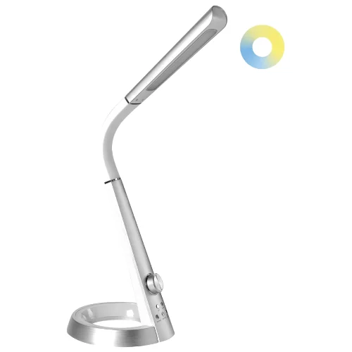 Lampa biurkowa LED CANOPUS Z portem USB Srebrny