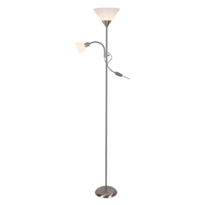Lampa podłogowa Action E27/100 W E14/25 W złoty